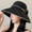 black, variant on Small Fresh Sweet Bow Fisherman Hat Summer Breathable Big Hat, Brimnial Beach Hat Outdoor Sunscreen Woman