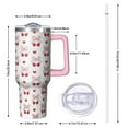 thumbnail image 3 of Cherrys 40oz Tumbler with Handle, Straw 40 oz Cherrys Theme Tumbler, Leak-Proof Lid Double Wall Insulated Cherrys Gifts, 3 of 5
