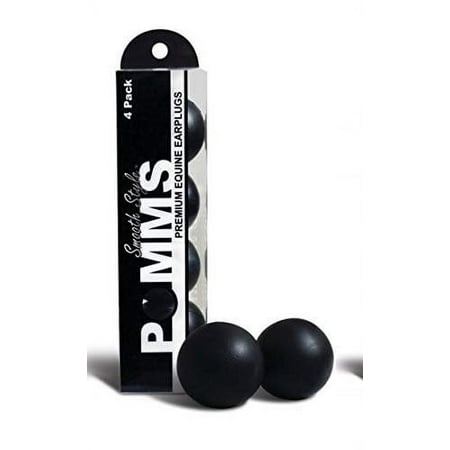 UPC: 0860000826464 | Equine Pomms Smooth Style Ear Plugs  Black – Horse