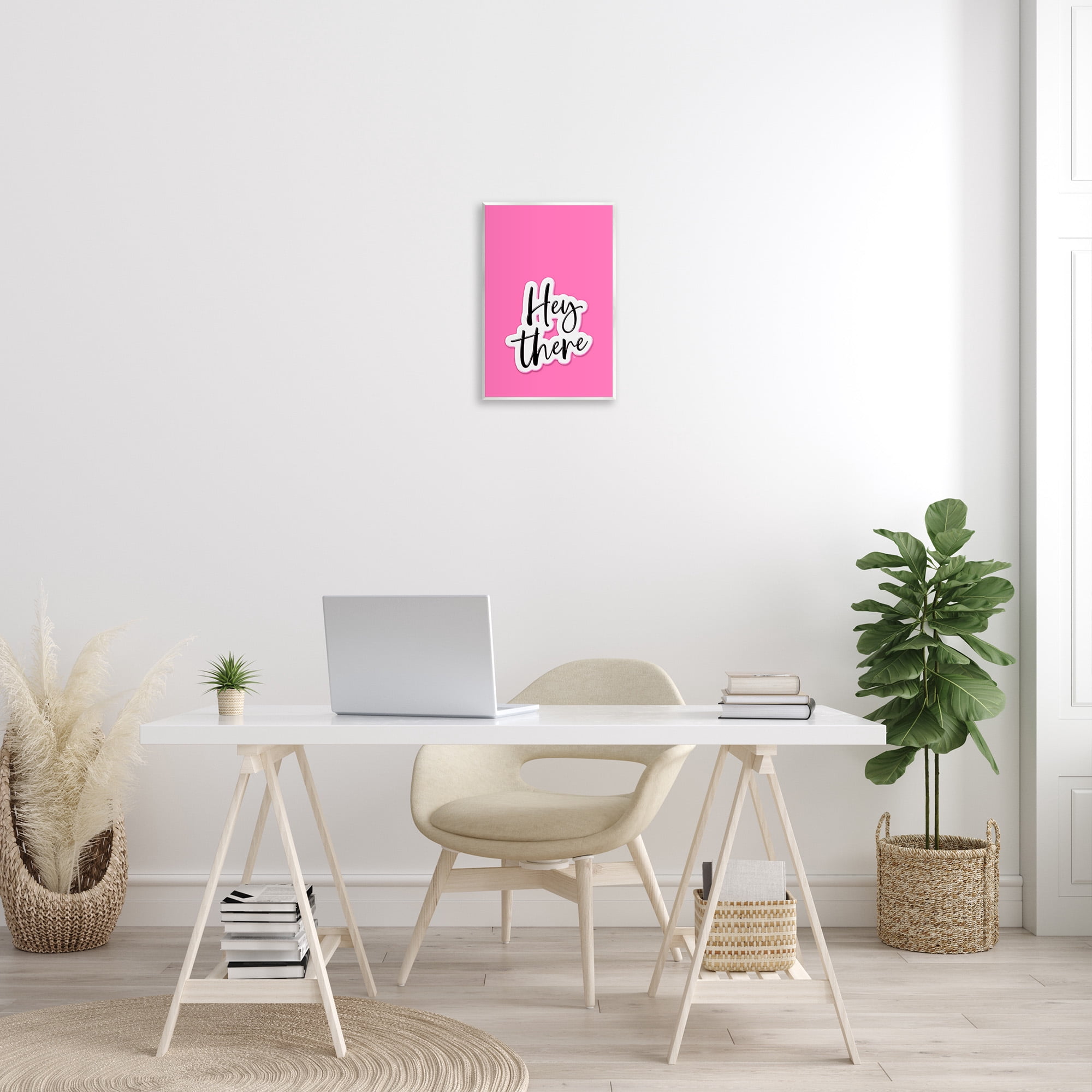 Stupell Industries Bold Hey There Beauty & Fashion Painting Unframed Art Print Wall Art, 13 x 19