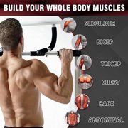 Behome Pull Up Bar for Doorway, Thickened Steel Upper Body Workout Bar, Adjustable Width Locking, Max Limit 330 lbs, Multi-Grip Strength Chin-Up Bar for Strength Training, Home & Gym, Black