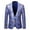 Blue, variant on Penkiiy Blazer for Men New Fashion Casual Print Suit Men's Coat Party Host Stage Dress Black Blazer