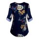 thumbnail image 5 of Blusa informal de Manga larga con cuello en V Monstrate estampado floral M azul, 5 of 7
