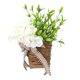 thumbnail image 1 of Flores colgantes artificiales con cesta, guirnalda de flores, decoración con dijes, regalo versátil, flores colgantes para el hogar, jardín al aire, 1 of 9