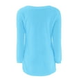 thumbnail image 4 of Girl Sweaters Long Sleeve Sky Blue Crewneck Pullover Tops Fall Sweater 9-10 Years, 4 of 4