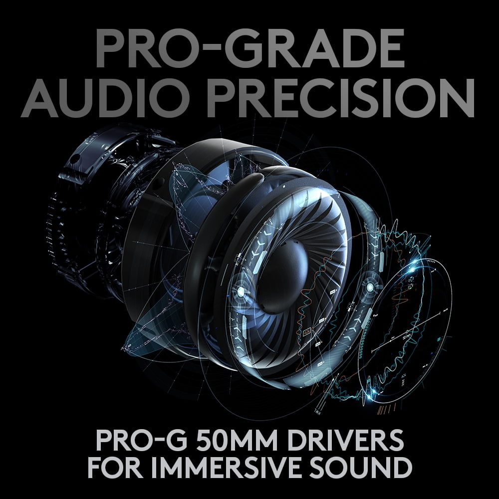 Logitech G PRO X Gaming Headset - Blue VO!CE, Detachable Microphone,  Comfortable Memory Foam Ear Pads, DTS Headphone 7.1 and 50 mm PRO G  Drivers