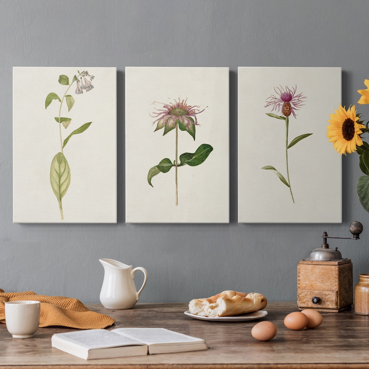 Mauve Garden Flowers IV Premium Gallery Wrapped Canvas - Ready to Hang - 40 x 60 Each