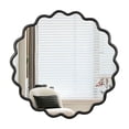 thumbnail image 3 of Solid Wood Wavy Mirror-Black Mirror Wall Decor 31" x 31" Modern Mirror Wall Decor for Bathroom, Bedroom, Living Room, Dining Room, Cloakroom, Entryway, 3 of 3