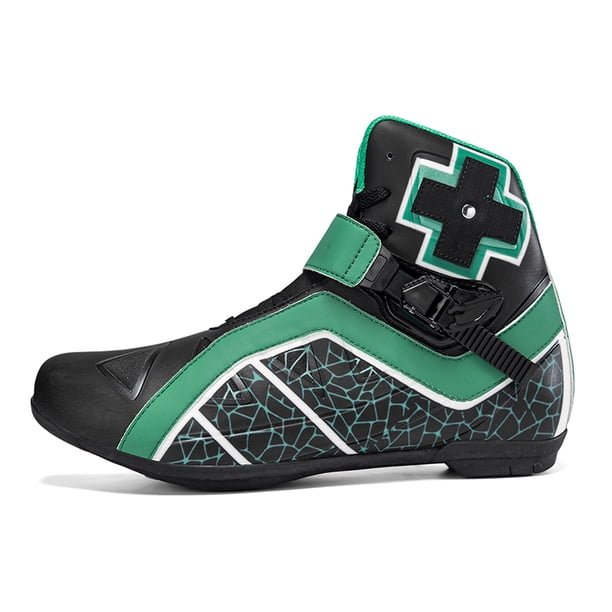 Botas De Moto Y Zapatos De Moto Para Todas Las Estaciones Para Hombre Y Mujer,Negro verde,38