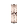 thumbnail image 3 of Benchmark� 14 Karat Rose Gold 7.5mm Comfort-fit Hammered Finish Double High Polish Cut Design Wedding Band Ring, 3 of 7