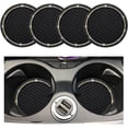 thumbnail image 1 of Yazoeia 4 PCS Bling Car Cup Coaster, 2.75 Inch Anti-Slip Anti-Scratch Cup Holder Insert Coaster, Sparkling Crystal Rhinestone Auto Cup Mat, Universal Interior Car Accessories (Black&AB), 1 of 6