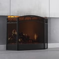 thumbnail image 3 of 3-Panel Fire Screen, Black, 51"L x 31"H, Spark Guard, Foldable, Easy to Clean, 3 of 9