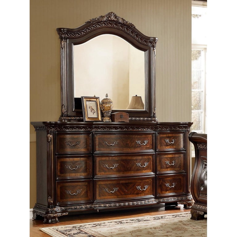 Vintage Cherry Dresser With Mirror Darren Dresser With Mirror Cherry