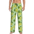 thumbnail image 5 of Mens Pajama Pants Bottoms with Pockets - Grape Print leaf Comfy Mens Pj Pants, Soft Men Lounge Pants, 5 of 5