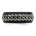 thumbnail image 3 of Edward Mirell Black Ti Patterned 9mm Band, 3 of 6