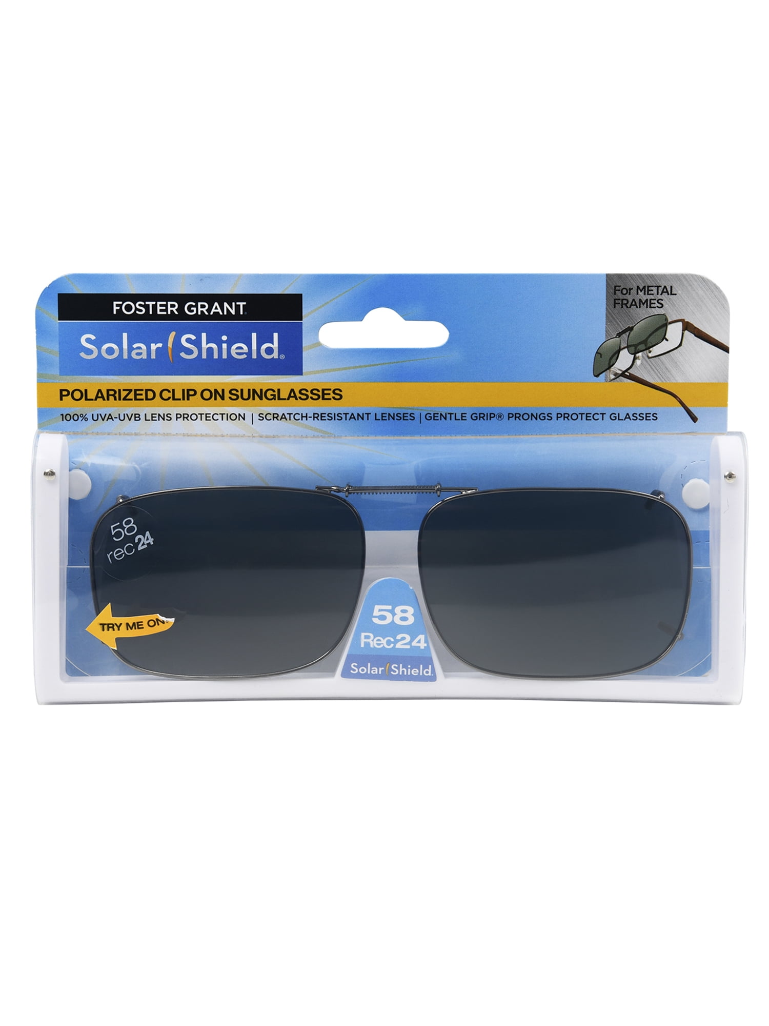 Foster Grant Solar Shield Sunglasses - Polarized Rectangular