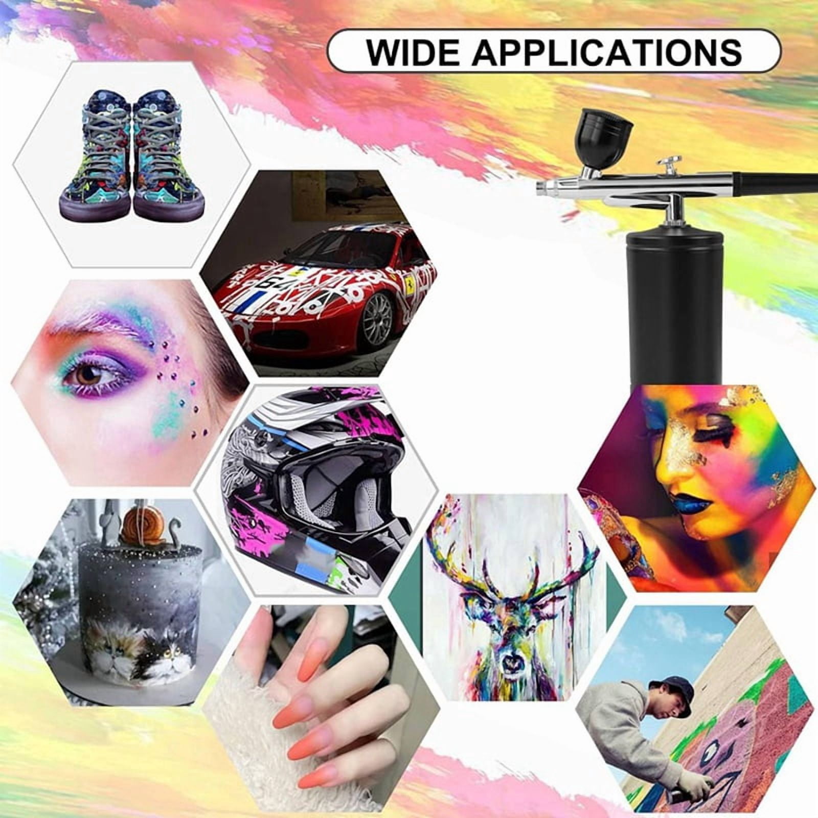 2X New Airbrush KIT Cordless Rechargeable Compressor Airbrush Set, Automatically Handles Model Painting, Nails, Makeup