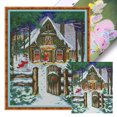thumbnail image 1 of (FA282) Hilo Algodón Ecológico Bordado 14CT 2 Hebras Impresión 38*48cm Santa Claus Viene Kit Serie Paisaje Punto Cruz (borde Gancho), 1 of 9
