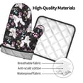 thumbnail image 4 of Xecao Cute Poodle Dog Pattern Oven Mitts and Pot Holders Sets Heat Resistant Silicone Oven Mittens Extra Thicken Long Kitchen Cotton Oven Glove for Cooking, 4 of 7