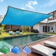 thumbnail image 1 of Vela de sombra rectangular 2x2m HDPE 185gsm transpirable para bloqueo solar | Protección UV para patio, jardín y piscina al aire libre | Azul, verde, multicolor | 1 pieza | Tela de sombra para patio, 1 of 7