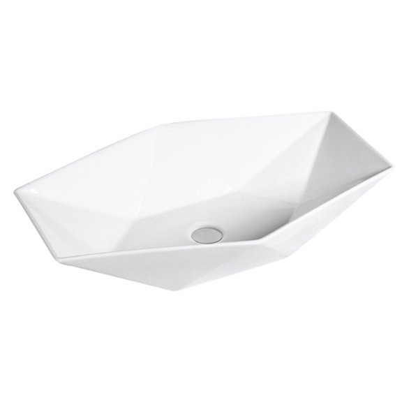 Karran Usa VC-602-WH Valera 25-1/8" Rectangular Vitreous China Vessel Bathroom Sink -
