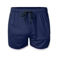 thumbnail image 4 of Pantalones cortos deportivos rectos de malla para hombre: pantalones de playa de tres puntos, tejido de secado rápido, tallas M-XXL, perfectos para fitness/natación., 4 of 5