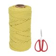 thumbnail image 1 of Braided Macrame Cord, 4mm x 109 Yards Natural Cotton Rope Macrame Yarn Bohemia Craft String with Scissors(Yellow), 1 of 7
