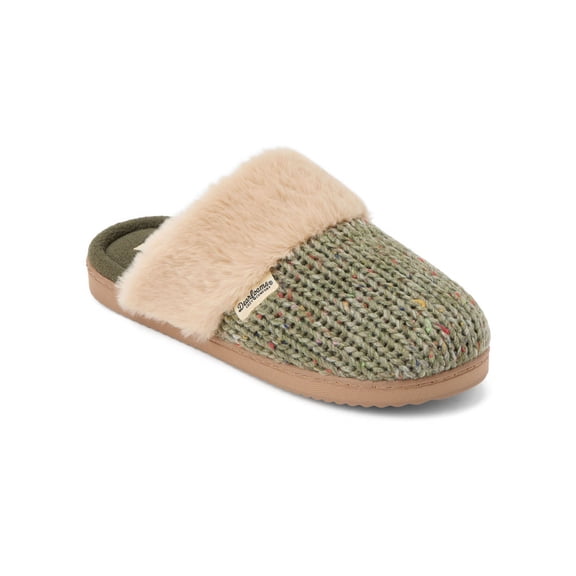 Dearfoams Cozy Comfort Women's Knit Speckeled Scuff Slippers