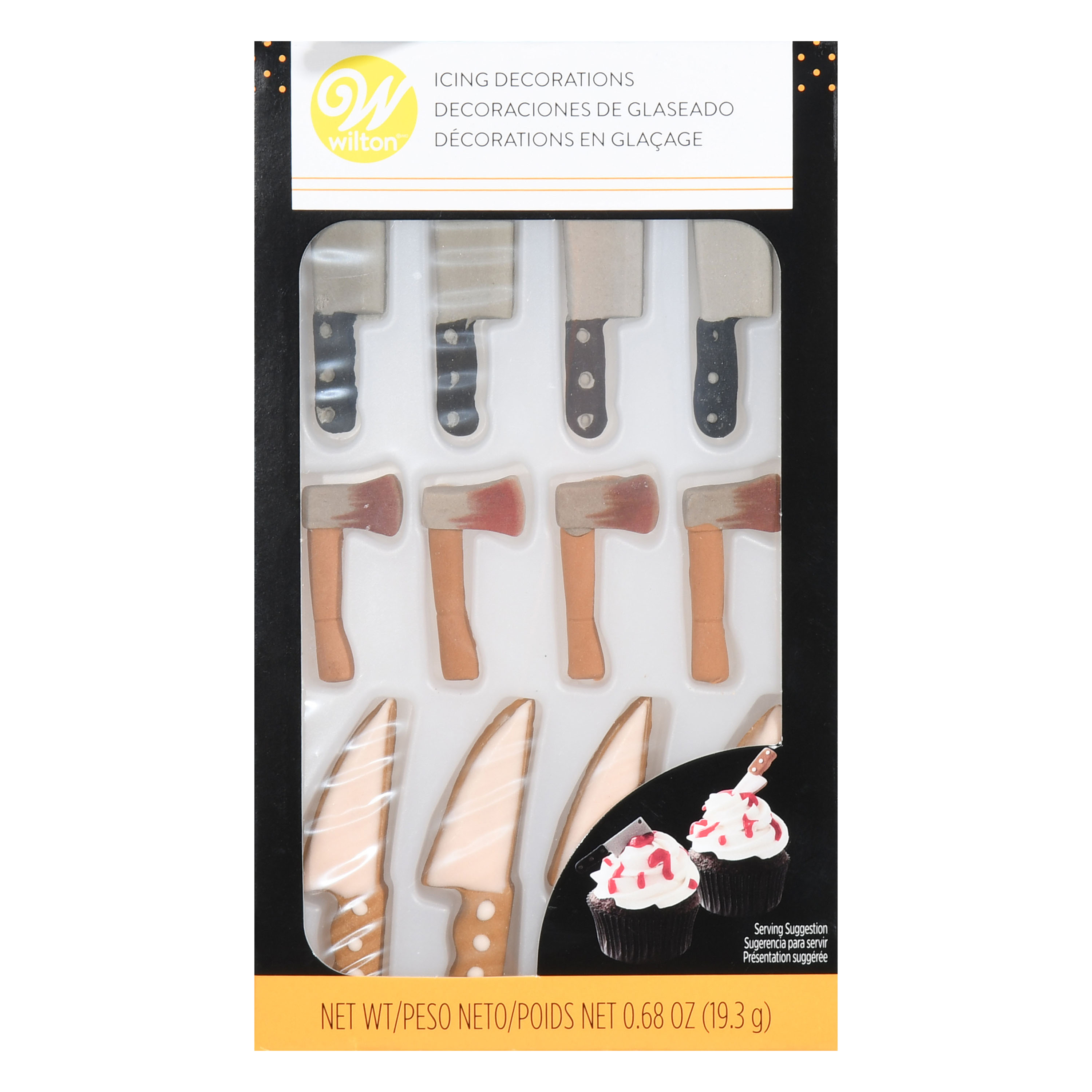 Wilton Assorted Knife and Cleaver Royal Icing Decorations, 12Count