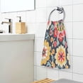 thumbnail image 3 of Yayeee 100% Cotton Hand Towels for Bathroom 16" x 28" Soft Absorbent Kitchen Towel, Colorful Floral Pattern, 3 of 7