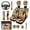 Cool Horse, variant on KUIFORTI Brown Aztec Car Seat Covers Full Set Set 14 Pcs with Car Headrest Covers Cars Steering Wheel Cover Auto Seat Belt Cover Wristlet Keychain for Cars Sedans and SUVs