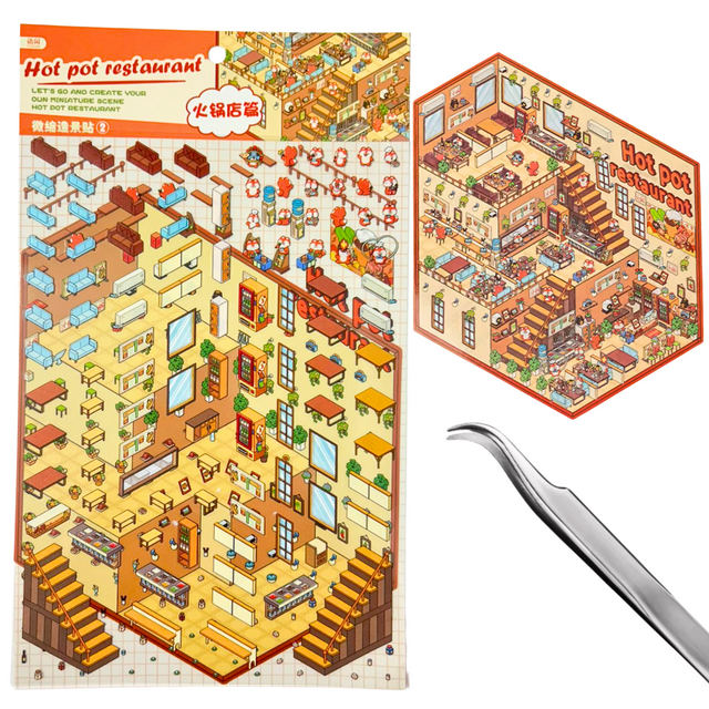 Plantilla Stickers Pegatinas Decoración Cuarto Miniatura 1pz