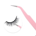 thumbnail image 4 of Unique Bargains 1 Pc Durable Eyelashes Tweezers for Bathroom Pink Stainless Steel, 4 of 6