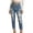 Light Blue, variant on TFEOQRY Womens Ripped Distressed Denim Pants with Pockets Elastic Waist Drawstring Jogger Jeans for Daily Street Wear