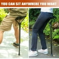 thumbnail image 2 of WINDLAND Adjustable Telescopic Foldable Stool Single Leg High Chair Tall Slacker Chair, 2 of 14