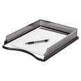 thumbnail image 3 of Rolodex Self-Stacking Letter Tray, Mesh Metal & Wood, Black, 3 of 9