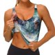 thumbnail image 3 of Fotbe Ink Style Wave Dragon Sujetador Deportivo Largo sin Aros para Mujer con Almohadillas y Soporte Medio, Transpirable y Absorbente, Camiseta Tipo Chaleco o Tank Top-XX-Large, 3 of 8