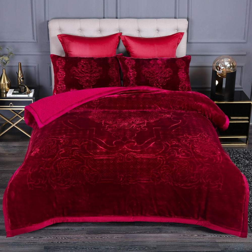 3 Piece Super Soft Warm Flannel Fleece Microfiber Reversible Sherpa