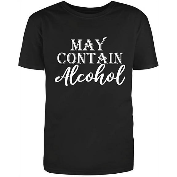 RedBarn Unisex Black Half Sleeves Cotton "May Contain" Sarcastic Funny T Shirt
