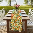 thumbnail image 4 of Table Runners 48 Inches Long Dress Scarves, Green Orange Farmhouse Kitchen/Dining Table Runner, Short Coffee Tablerunners, Summer Botanical Leaves Watercolor Checkered 13x48 Inch, 4 of 9