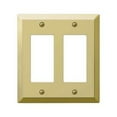 thumbnail image 3 of Amerelle 163RRBR Century Wallplate, 2 Rocker, Steel, Polished Brass, 1-Pack, 3 of 5