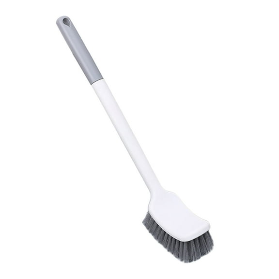 Toilet Brush Long Handle Bathroom Cleaner,Ergonomic Curved Bristles for No Dead Corners,Deep Cleaning for Toilet,Sink,Tiles,Durable Flexible Brush Head Space-Saving Hanging for Home Bathroom-white
