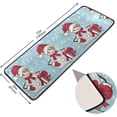 thumbnail image 2 of Dreamtimes Christmas Snowman Gift Hallway Runner Rug 2'x6' Kitchen Rug with Rubber Backing Winter Snowflakes Cute Non Slip Entryway Rug Runner Washable Soft Area Rug for Hallway Bedroom Kitchen Decor, 2 of 6