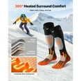 thumbnail image 3 of KFFKFF Heated Socks, 5000mAh Battery Powered, Rechargeable Heating Socks with 4 Heating Levels, Electric Heated Sock with APP Control, 3 of 9