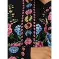 thumbnail image 3 of Printed Long Sleeve Maxi Dress with Belt, 3 of 7