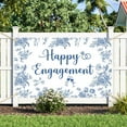 thumbnail image 4 of Happy Engagement Backdrop Blue and White Bridal Shower Photography Background Bride to Be Wedding Engagement Party Decorations Banner Supplies Photo Booth Props, 4 of 4