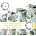 thumbnail image 6 of Elegant Eucalyptus Blackout Curtains for Bedroom/Living Room, Thermal Insulated Kitchen Curtains, Monochrome Leaves Chic Botanical Grommet Darkening Window Treatment Drapes 52"x63"x2, 6 of 8