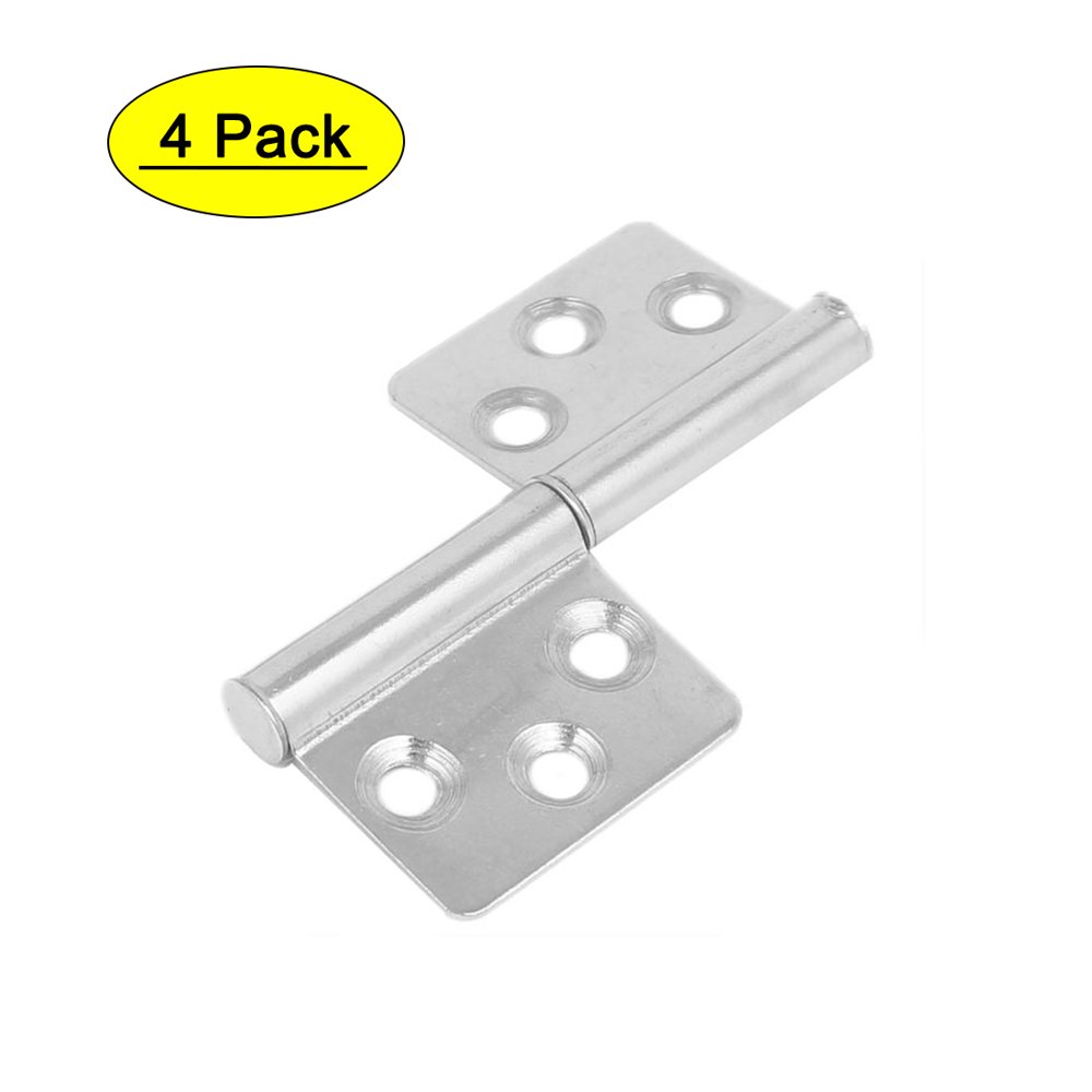 Uxcell 3inch Long Stainless Steel Two Leaves Flag Hinge 4pcs for