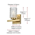 thumbnail image 3 of Living District Cassie 7 inch Wall Sconce in Satin Gold, 3 of 8