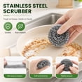 thumbnail image 2 of 20 Pack Steel Wool Scrubber for Kitchen Cleaning, 2.6 Inch Stainless Steel Scrubber Pads, Metal Scrubber for Dishes, Pots, Pans, Ovens, Grills & Sinks, 2 of 7